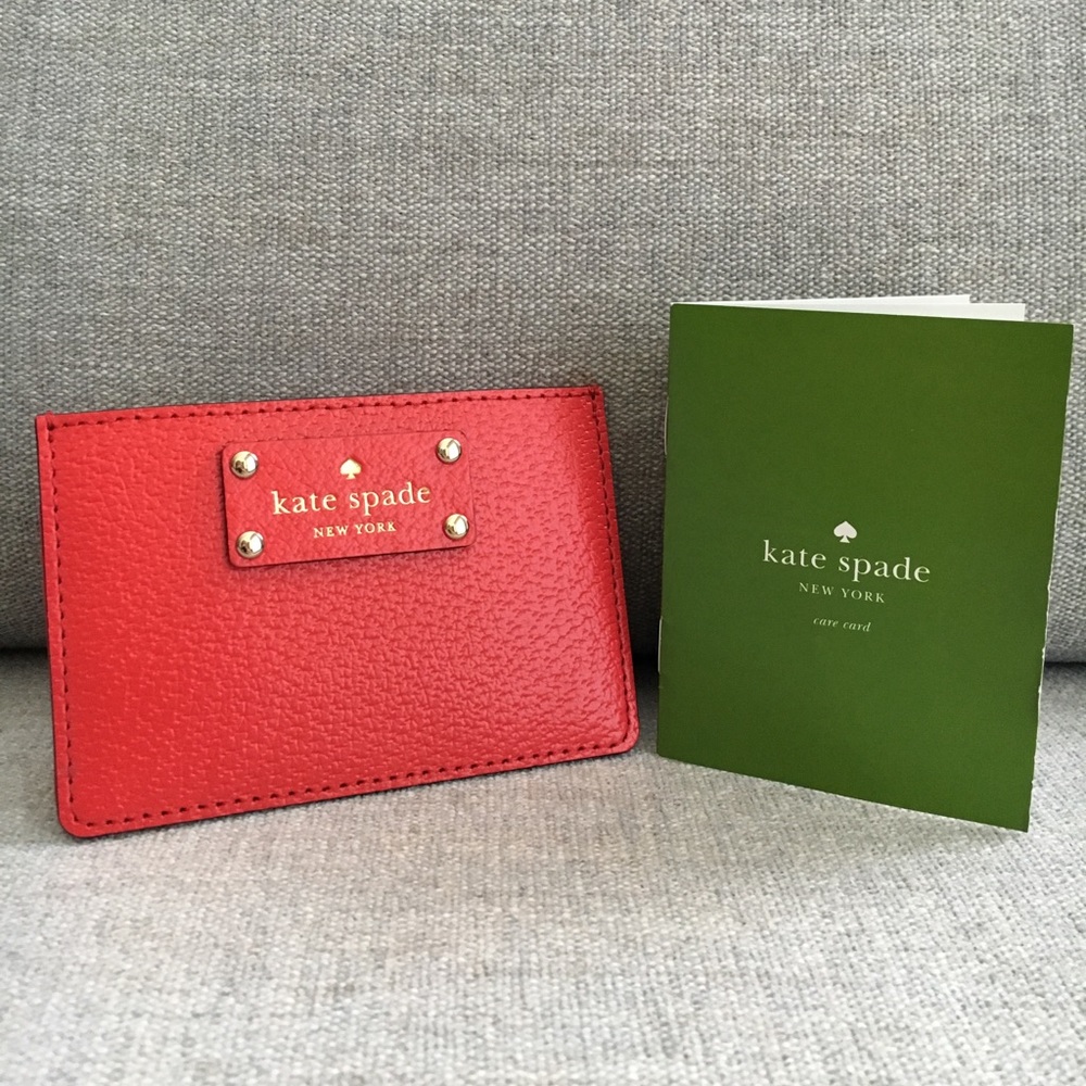 Kate Spade Red Credit Card Wallet - NWT